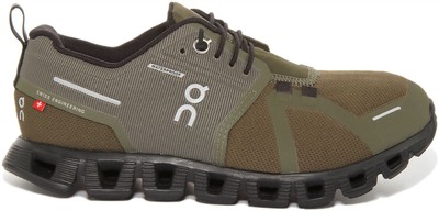 Pre-owned On Running Cloud 5 Fast Lacing Waterproof Trainers Olive Womens Uk Size 3 - 8