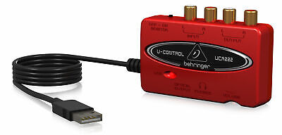 Behringer U-Control UCA222 USB Audiointerface 2 In/2 Out 48-kHz-Wandler Software