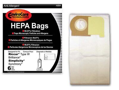 Envirocare Replacement HEPA Filtration Vacuum Cleaner Dust Bags made to White 