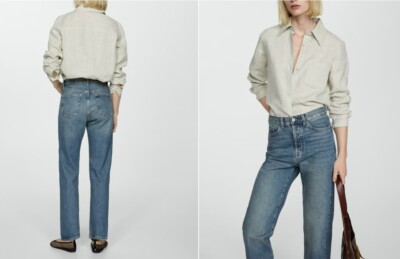 Mango Straight jeans with forward seams Size 6 NWT New $69.99