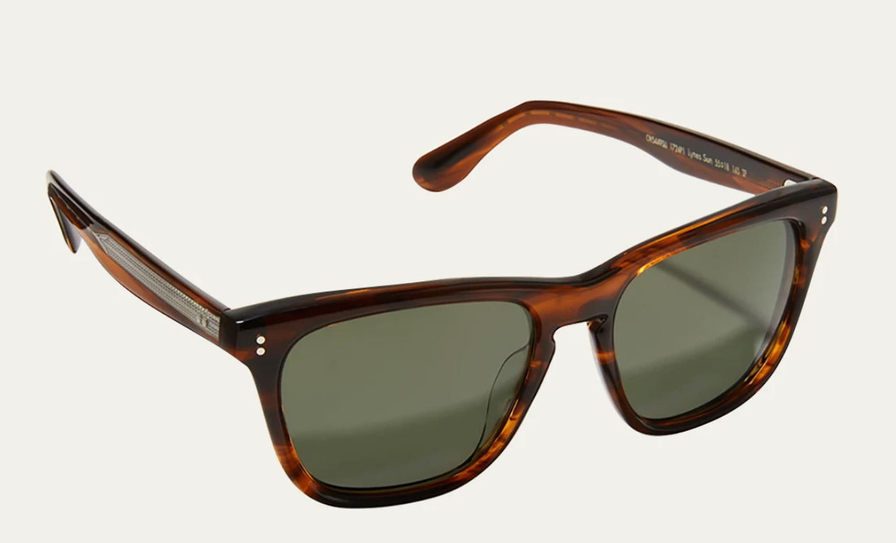 Pre-owned Oliver Peoples Lynes Polarized Sun Tuscany Tortoise /g-15 Polar Msrp $684 Rare In Gray