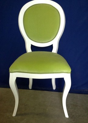 SEDIA CLASSICA  LACCATO BIANCO  SOGGIORNO VARI COLORI E VARIE STOFFE