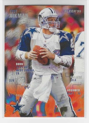 1995 Fleer Shell FACT #9 TROY AIKMAN Cowboys