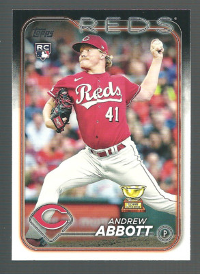 Andrew Abbott 2024 Topps Series 1 #214 Base Rookie Card RC Reds