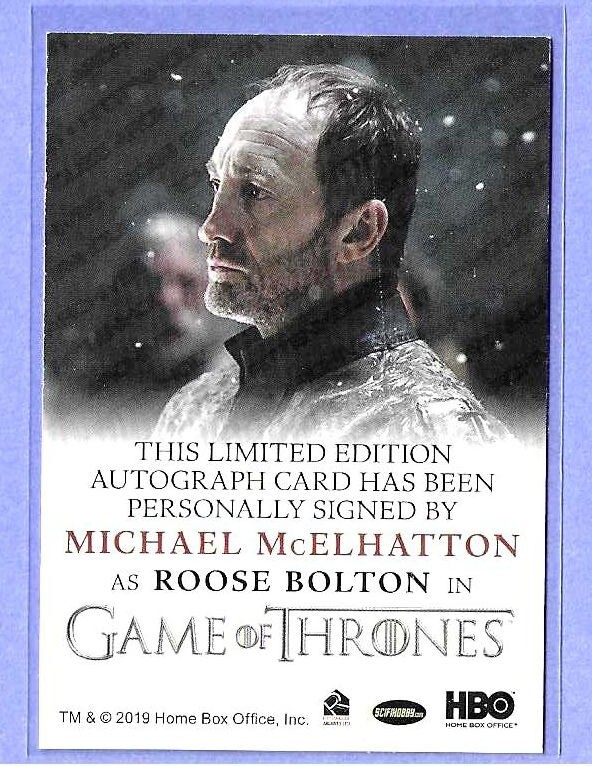 マイケル・マケルハットン【GAME of THRONES】 Michael McElhatton Inscription Autograph, Game of Thrones