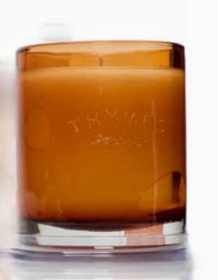 THYMES~LOTUS SANTAL~10 OZ CANDLE~UP TO 60 HRS BURN TIME~NEW, NO BOX