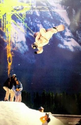 OAKLEY 2004 NICOLAS MULLER Big promo snowboard poster Flawless New Old Stock