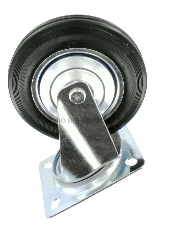 4x 100mm Lenkrollen Möbelrollen Transportrollen Schwenkrollen