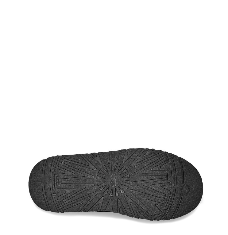 Pre-owned Ugg Tazz Black Slipper With Platform Ugstazzbk1122553w