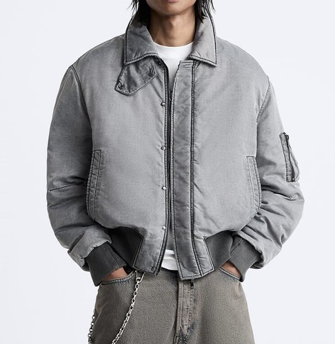 zara limited edition リミテッドエディション ZARA X RHUIGI SATIN EFFECT BOMBER JACKET Limited Edition