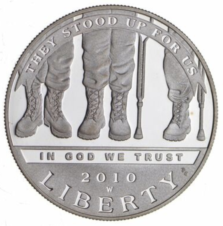 Proof 2010 Disabled Veterans - Us Commemorative 90% Silver Dollar