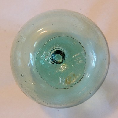 Vintage Japanese Small 2.5 Inch Glass Fishing Float.. Rare Maker's Mark (#18)