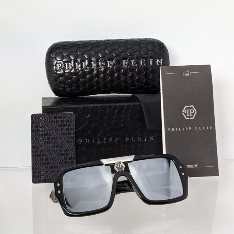 Pre-owned Philipp Plein Authentic  Sunglasses Spp 079 Col 700w Plein Badge Spp079 Frame In Silver