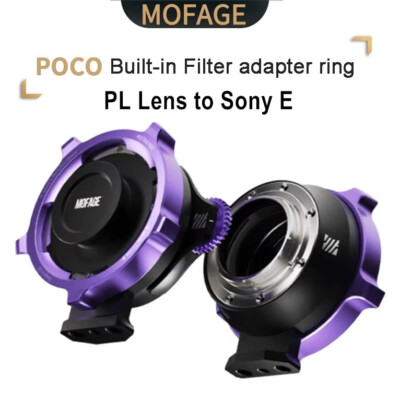MOFAGE POCO PL-E Drop-In Filter Lens Adapter for Arri PL-Lens to Sony E Camera 