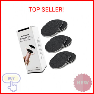 1 Box (60pcs) Replacement Sandpaper Pad Disks Discs (Extra Coarse 80 Grit) for E