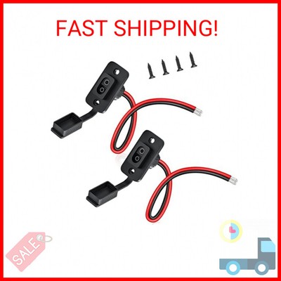 SAE Connector, ELECTOP Rectangular SAE Power Socket Sidewall Port, Weatherproof 
