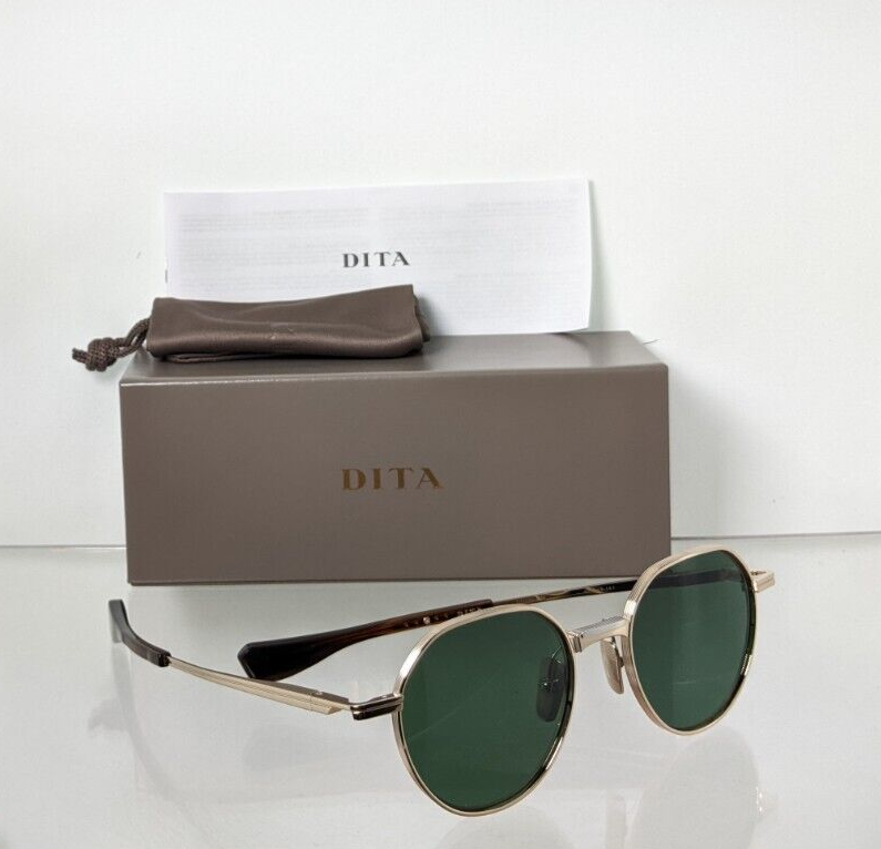 Pre-owned Dita Brand Authentic  Sunglasses Vers - One Dts 150 A 01 Gold 50mm Frame In Green