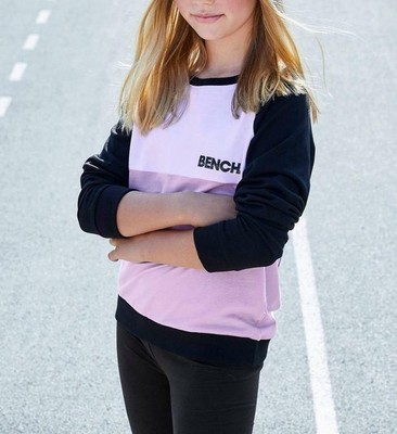 BENCH. KINDER MÄDCHEN SWEATSHIRT LANGARM RUNDHALS BUNT GR. 176/182 NEU