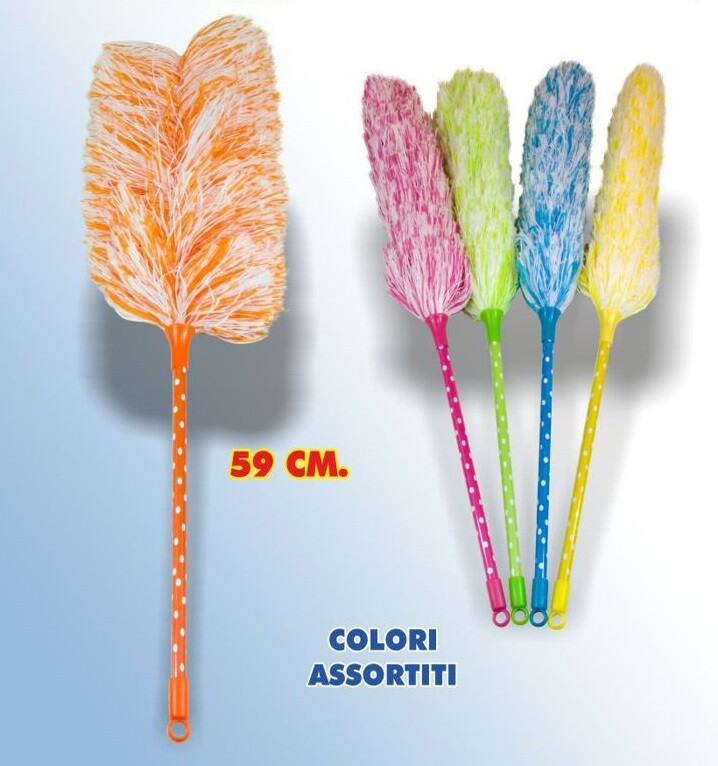 Set 12 Pezzi Spolverino Colorato Piumino Microfibra Cattura Polvere Pulizia hmj