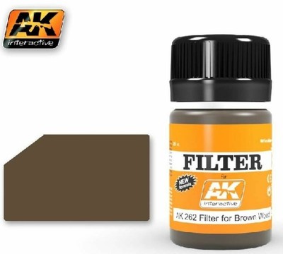 Ak Interactive AKI 262 Filter for Brown Wood Enamel Paint 35ml Bottle
