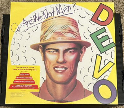 Devo Q: Are We Not Men?  Limited Edition Yellow Vinyl Sealed with hype sticker