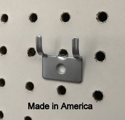 (20 PACK) Picture Clock Notch Utility 'J' Peg Hook. For 1/8 to 1/4" Pegboard