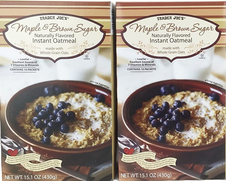 Trader Joe's Maple Brown Sugar Oatmeal Trader Joe's Instant Oatmeal