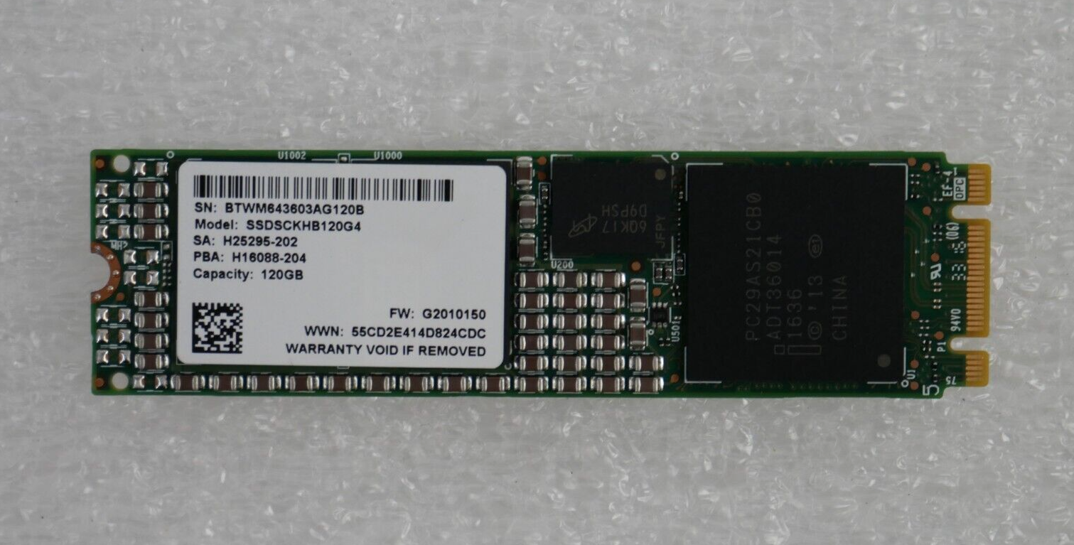 Intel SSDSCKHB120G4 120GB 6Gbps SATA M.2 2280 Solid State