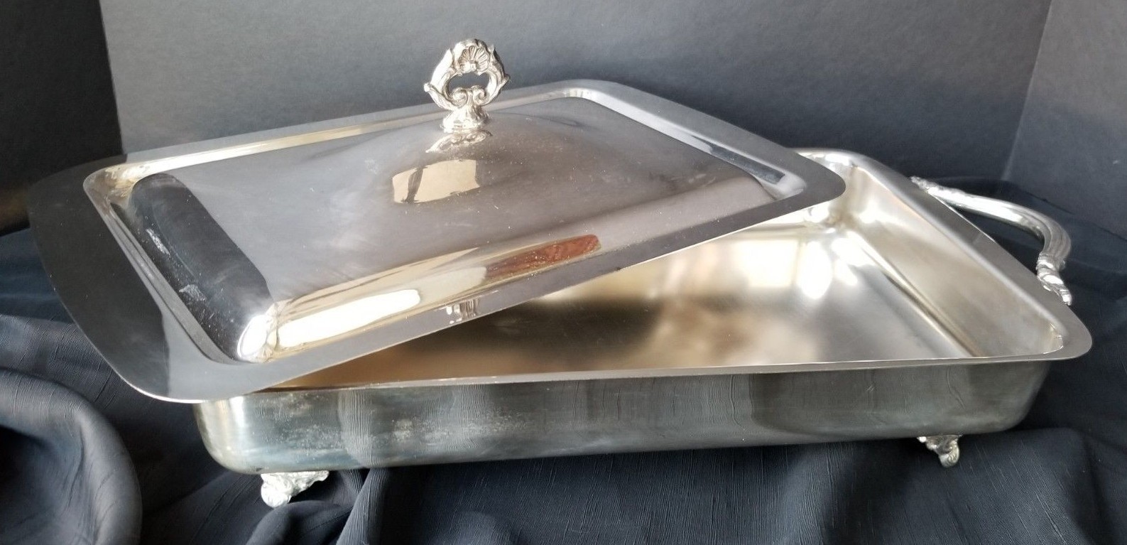 Silver Plated Entree/Chafing Dish Footed