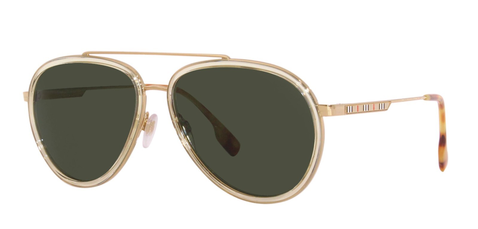 New BURBERRY B3125 1017/71 59mm Gold Novacheck Aviator