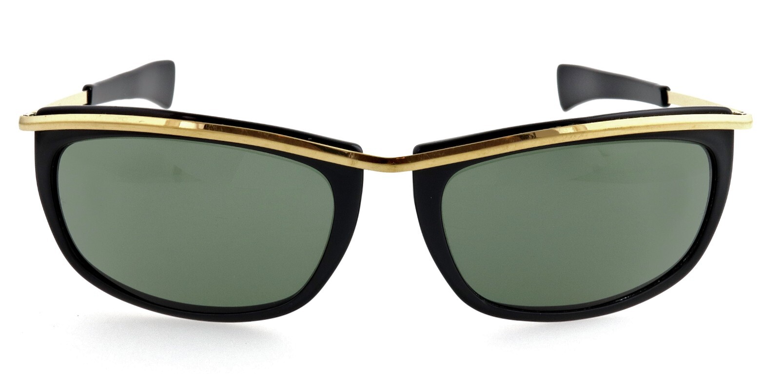 Vintage RAY-BAN B&L Olympian 4 3/4 Black Gold Sunglasses USA
