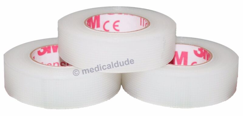 3 Rolls Clear Surgical Tape 3M 1527-0 Transpore 1/2 inch x 10 yards