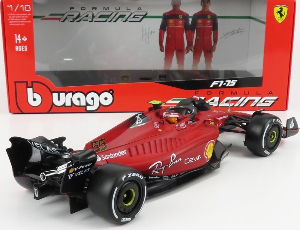 1/18 Ferrari F1-75 Scuderia Ferrari N 55 Season 2022 Carlos