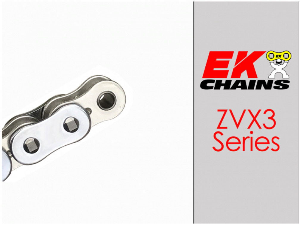 EK ZVX3-525 MOTORCYCLE CHAIN 120 LINKS TENSILE STRENGTH