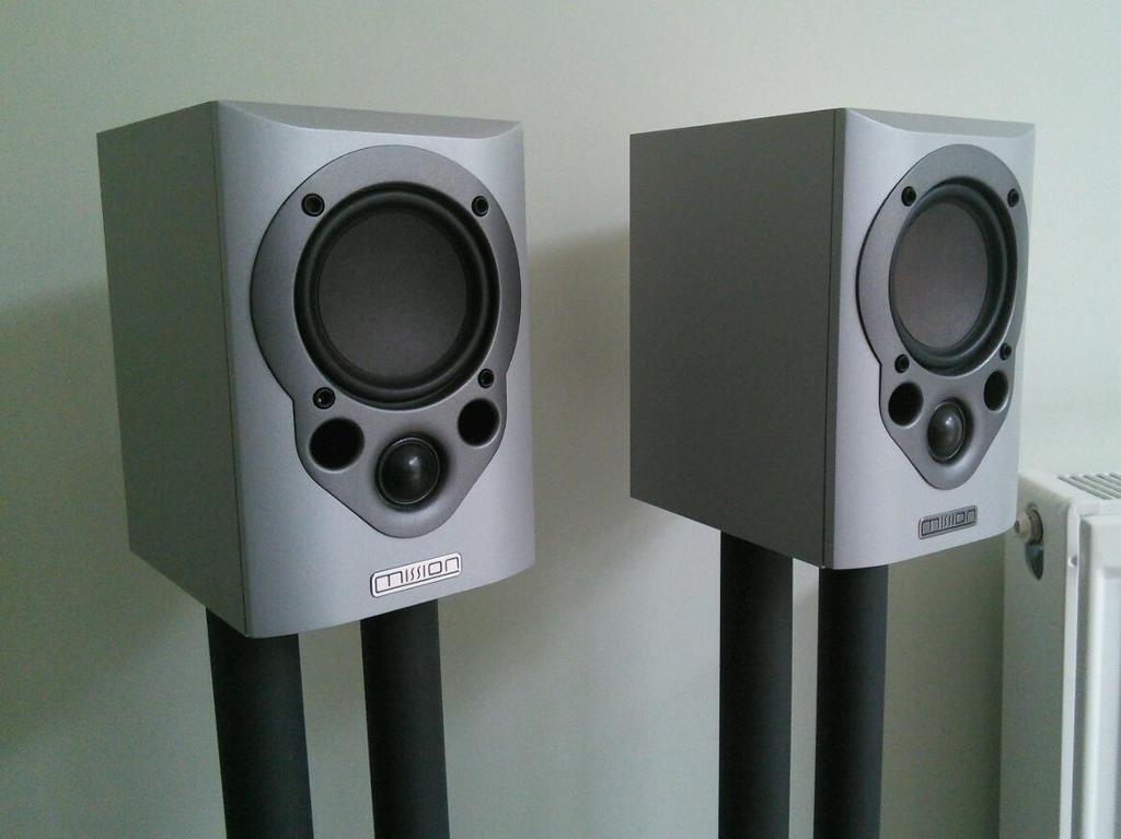 Mission M30 bookshelf speakers and free stands in Harrow, London