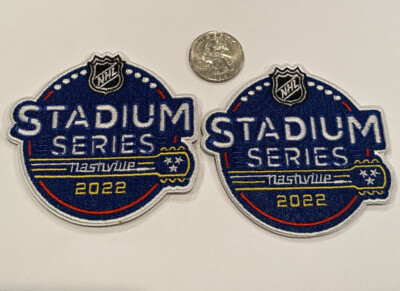 (2)-NASHVILLE PREDATORS ￼STADIUM SERIES 2022 Embroidered Iron On Patches 3 x 3''