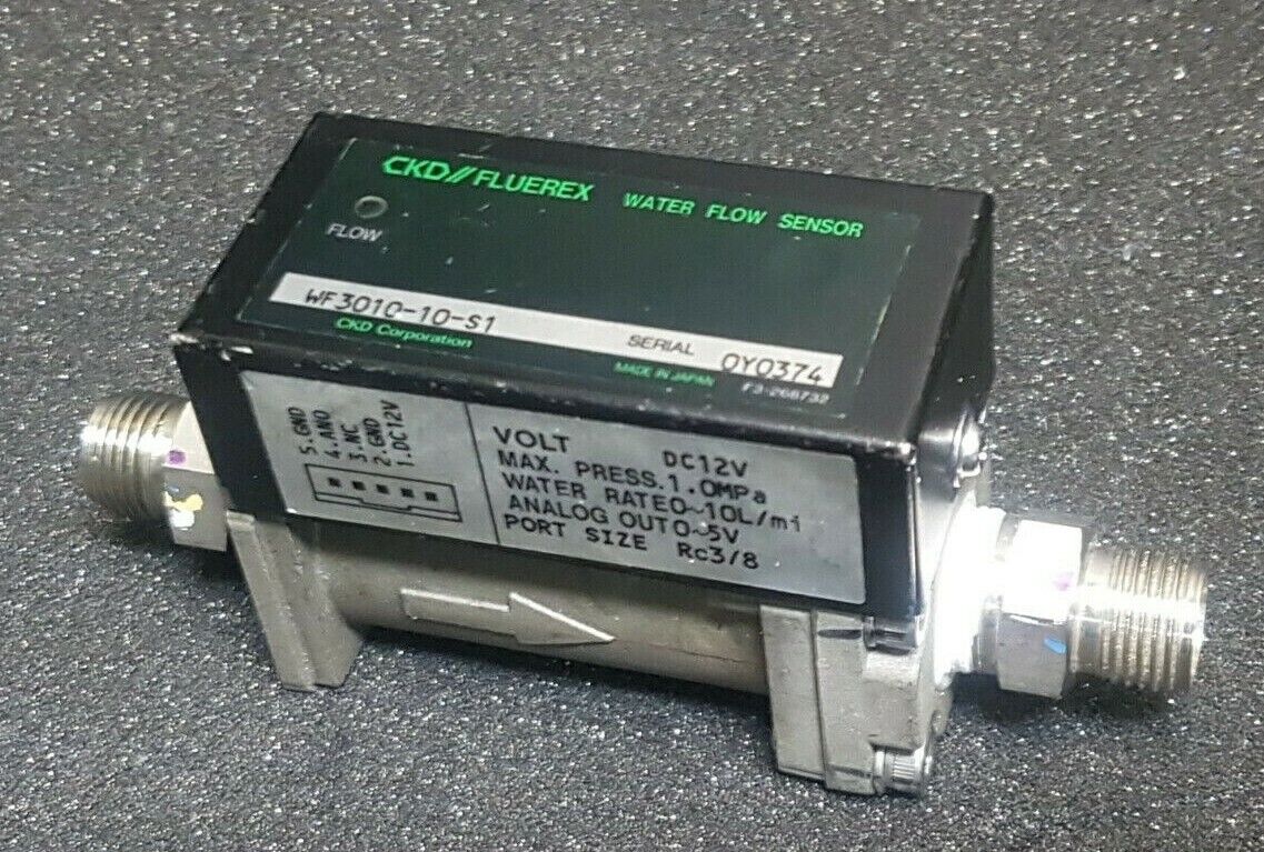CKD FLUEREX WATER FLOW SENSOR WF3010-10-S1 (S/N 0Y0374) | eBay CKD FLUEREX WATER FLOW SENSOR WF3010-10-S1 (S/N 0Y0374) | eBay