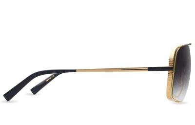 Pre-owned Dita Midnightspecial Drx-2010-m-blk-gld-60-z Yellow Gold Matte Black In Gray