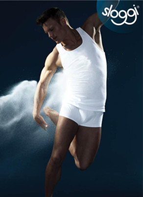 Sloggi Men Active Silver Plus Vest mens tank top sports tshirt gym exercise run 