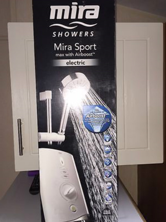 MIRA sport max with airboost 10.8 shower £185 WITH A 2 YEAR WARRANY