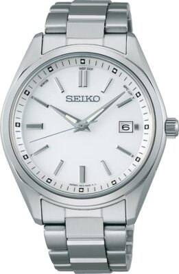 Pre-owned Seiko Selection Sbtm317 White Dial Solar Atomic Radio Men Watch Made In Japan