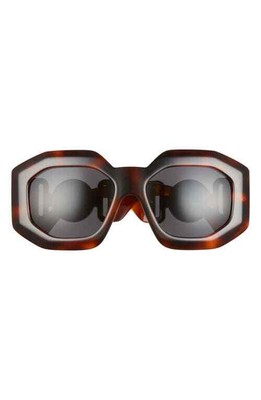 Pre-owned Versace Ve4424u-521787-56 Havana Sunglasses