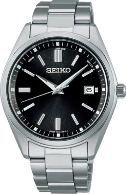 Pre-owned Seiko Selection Sbtm323 Black Dial Solar Atomic Radio Men Watch Made In Japan