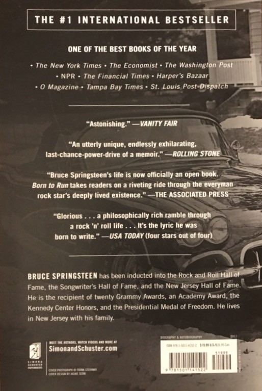 Bruce Springsteen Signed Book Bruce Autographed Book (Born To Run) Photo Proof