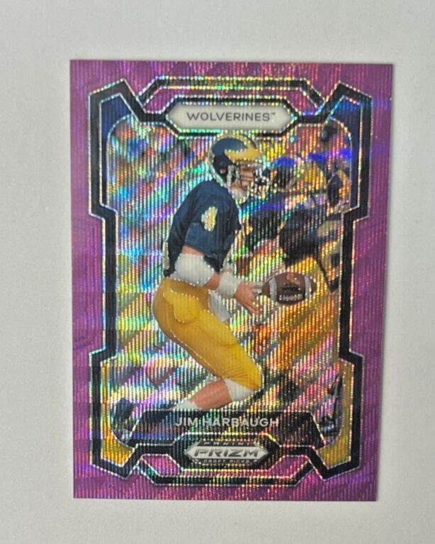 2024 Panini Prizm Draft Picks JIM HARBAUGH Purple Wave Prizm