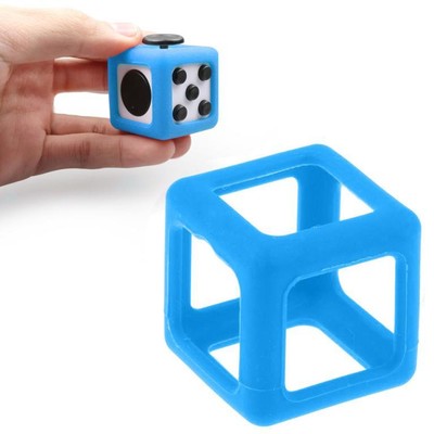 Protective Protector Cover Case For Fidget Cube Stress Relief Focus Toy Blue New