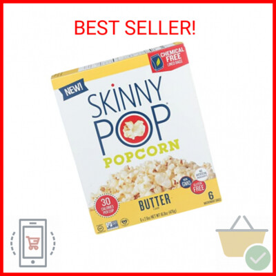 Skinny Pop Butter Microwave Popcorn, 16.8 OZ