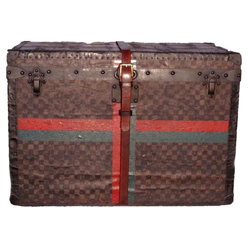 Early 20th c Louis Vuitton Steamer Trunk with Interior Label & Serial -  Ruby Lane