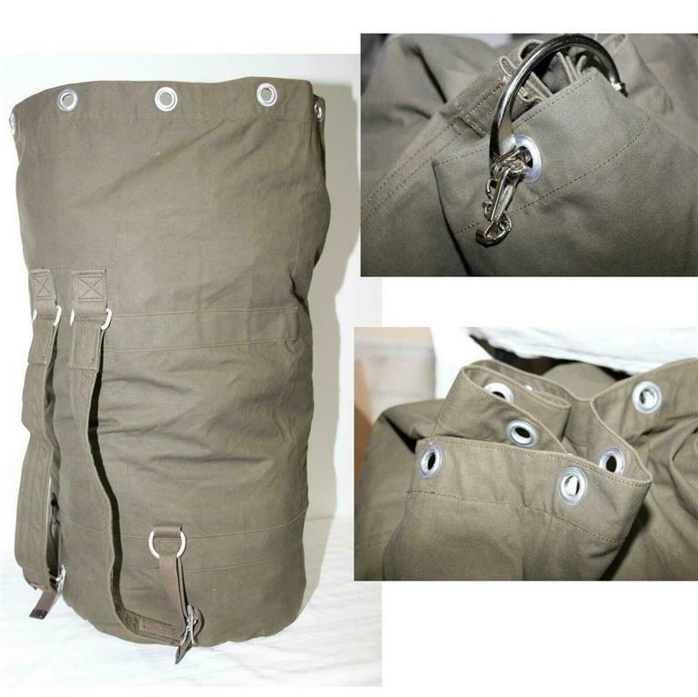 Original Bundeswehr Seesack in Oliv 120l  (Verschlussbügel Schloss) Doppeltgurt