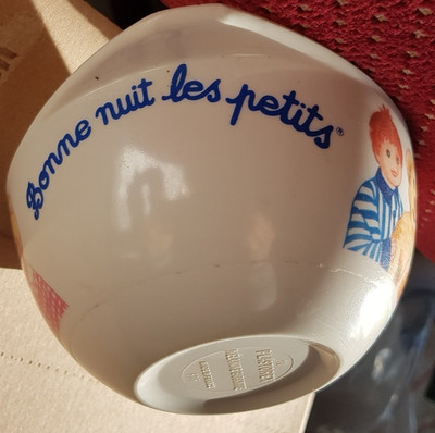 jouet ancien ANCIEN BOL VINTAGE BONNE NUIT LES PETITS PLASTOREX MELAMINE ortf